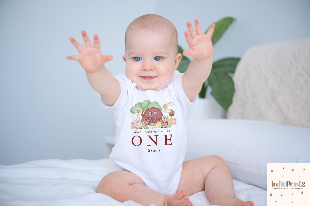 Personalised Farm First Birthday Pyjamas and Outfit