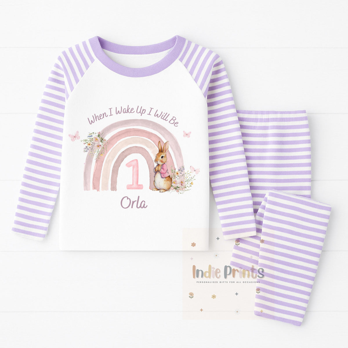 Personalised Girls’ First Birthday Pyjamas and Outfit
