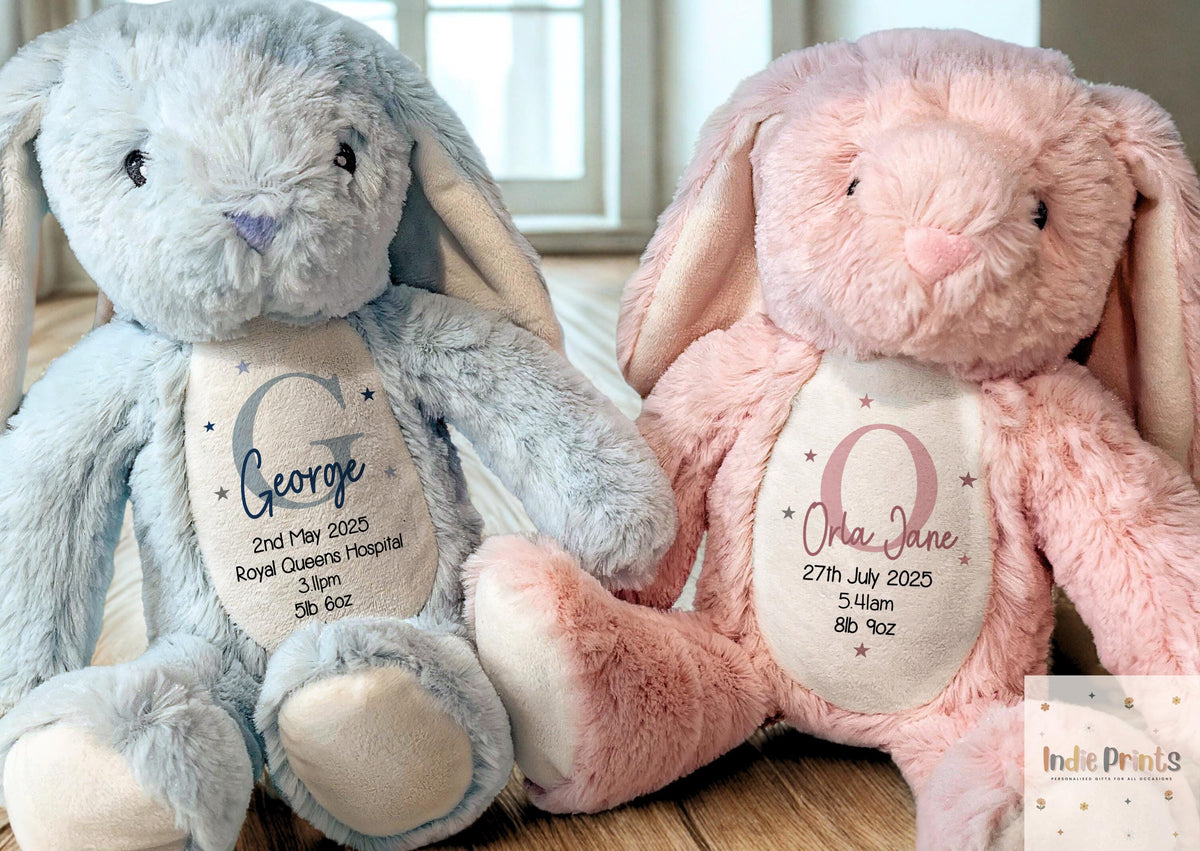 Personalised Baby Birth Details Soft Toy