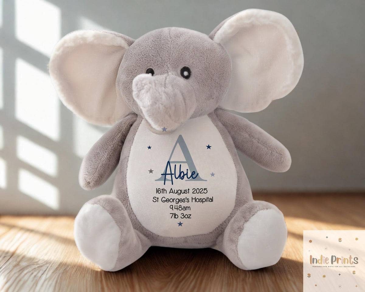 Personalised Baby Birth Details Soft Toy