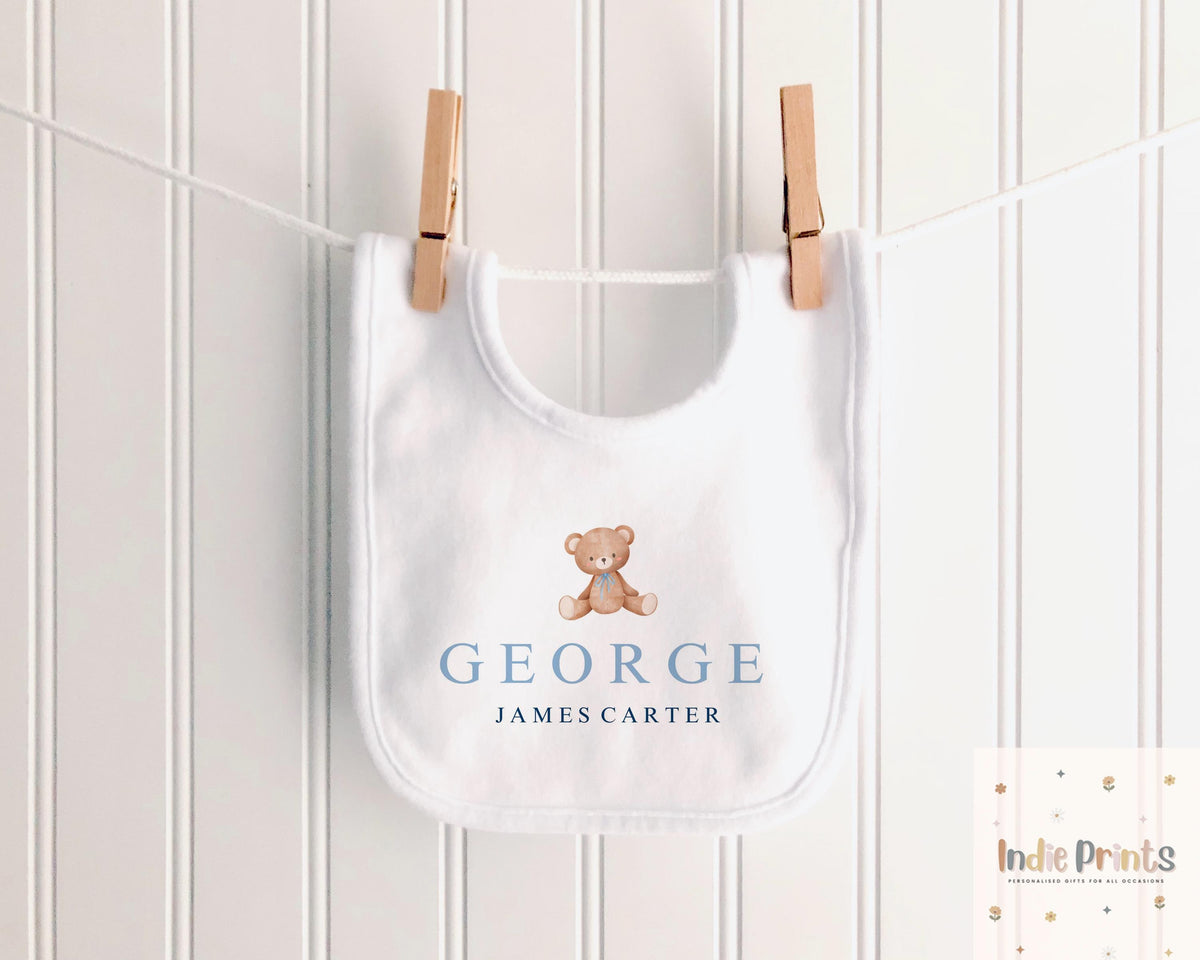 Personalised Teddy Bear Baby Boy Outfit