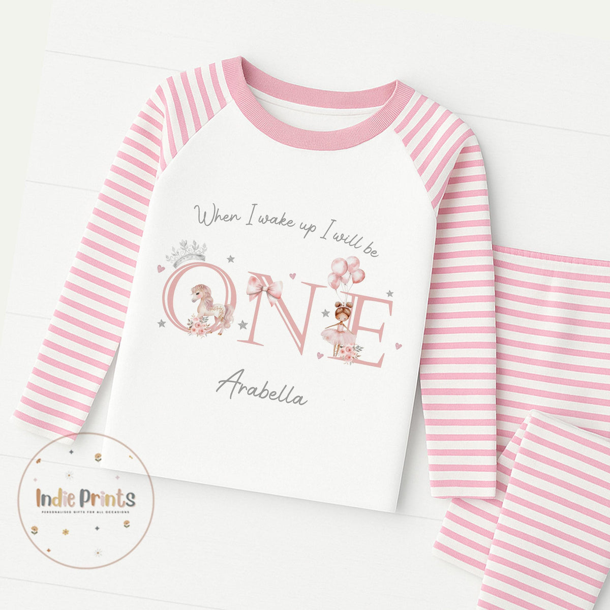 Personalised Girls’ First Birthday Pyjamas & Outfit