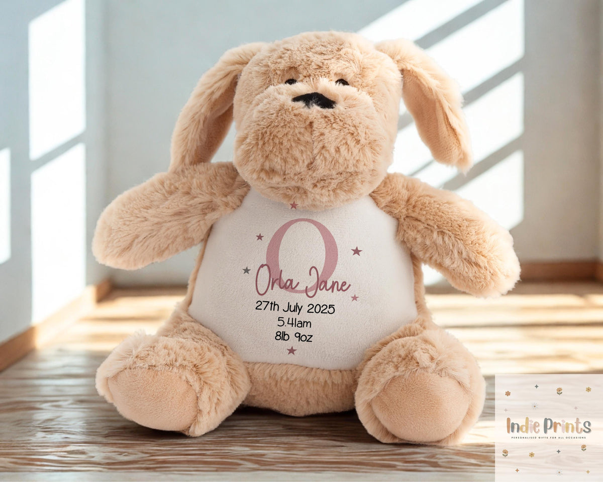 Personalised Baby Birth Details Soft Toy