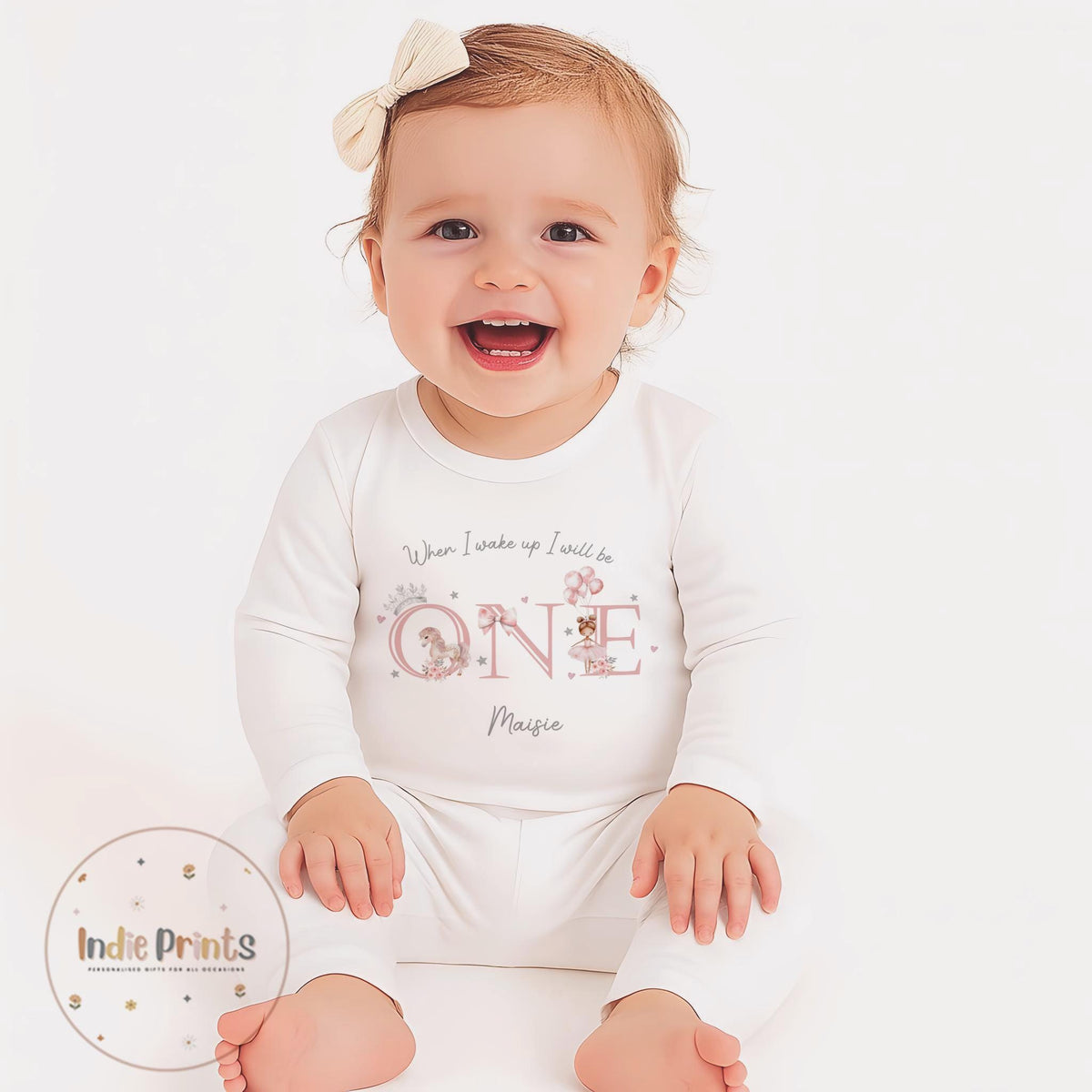Personalised Girls’ First Birthday Pyjamas & Outfit