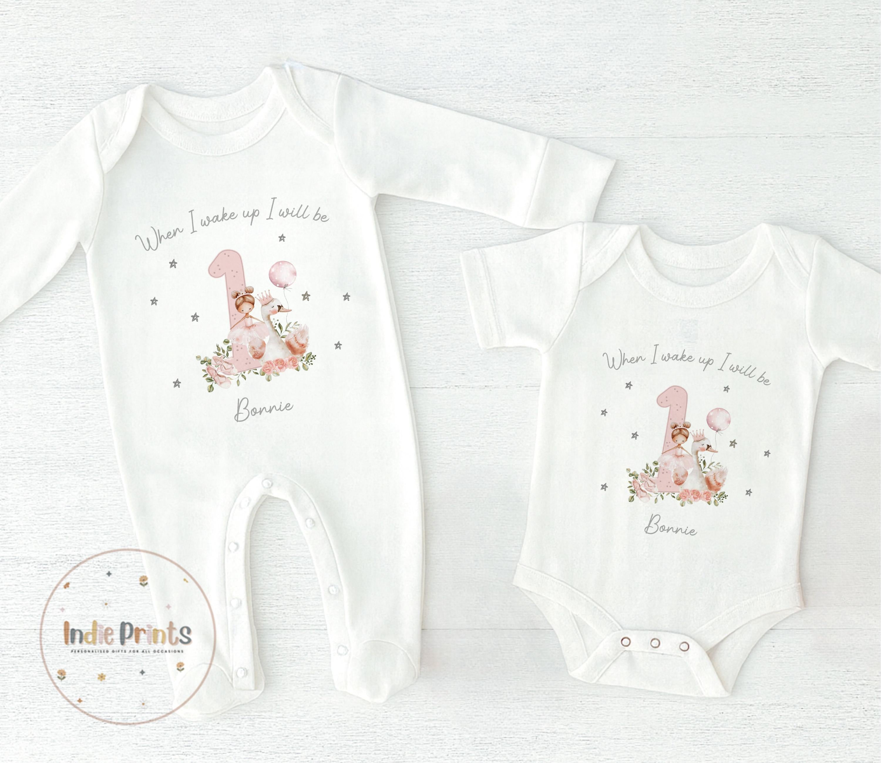 Personalised Girls’ Ballerina Swan Birthday Pyjamas
