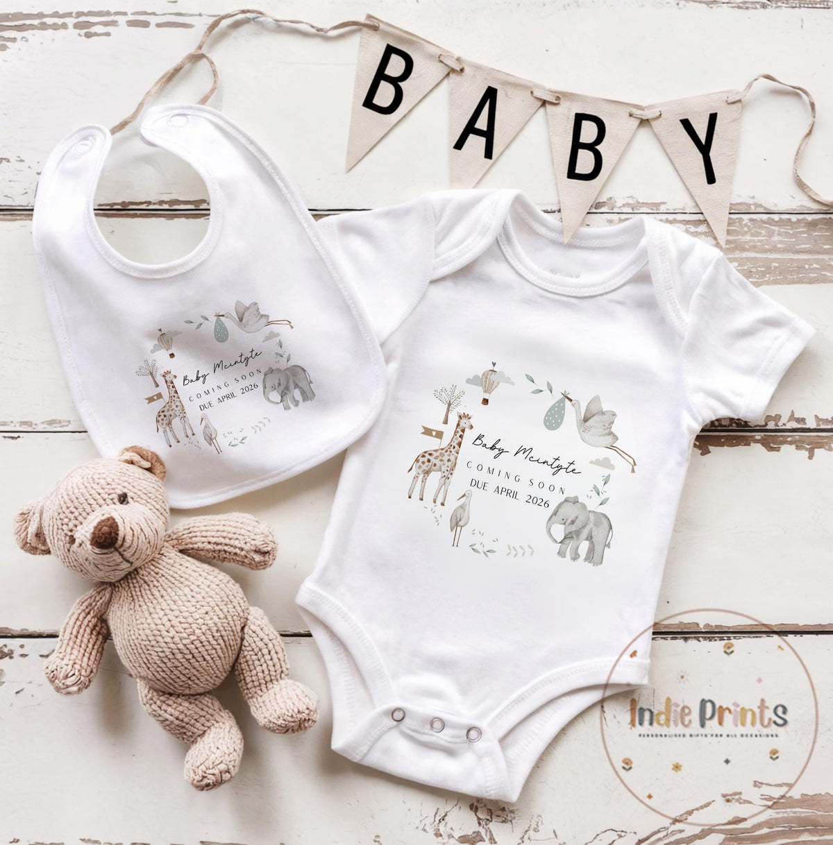 Personalised Pregnancy Announcement Baby Outfit