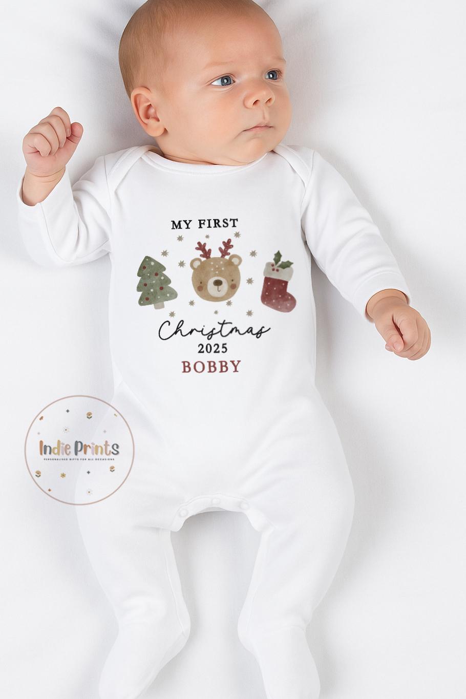 Personalised Baby’s First Christmas Reindeer Gift