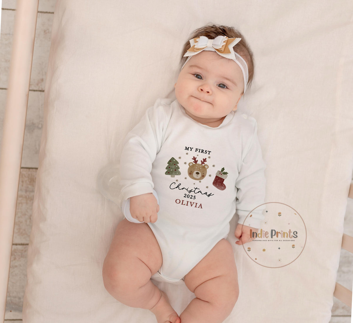 Personalised Baby’s First Christmas Reindeer Gift