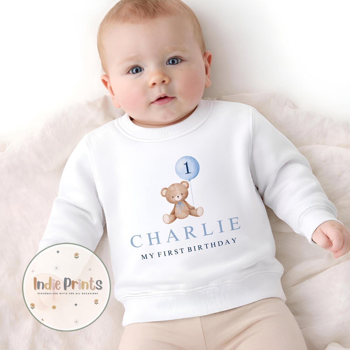 Personalised Bear First Birthday Sweatshirt & Outfit