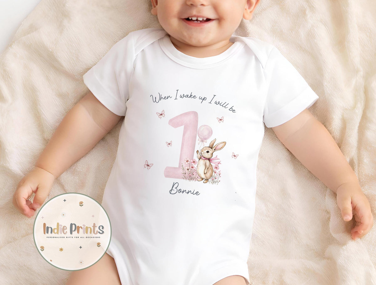 Personalised Pink First Birthday Pyjamas and Outfit