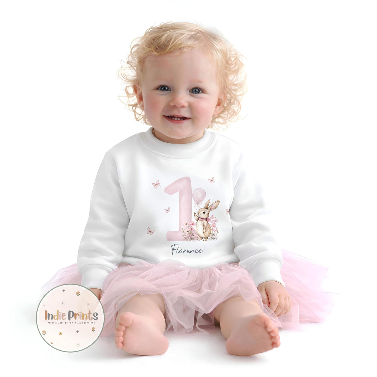Personalised Girls First Birthday Sweatshirt & Outfit
