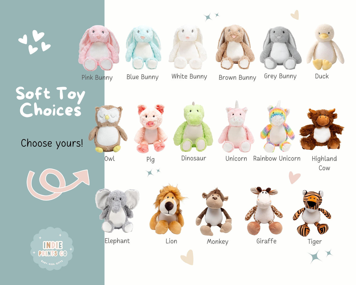 Personalised Big Sister & Little Sister Plush Toy