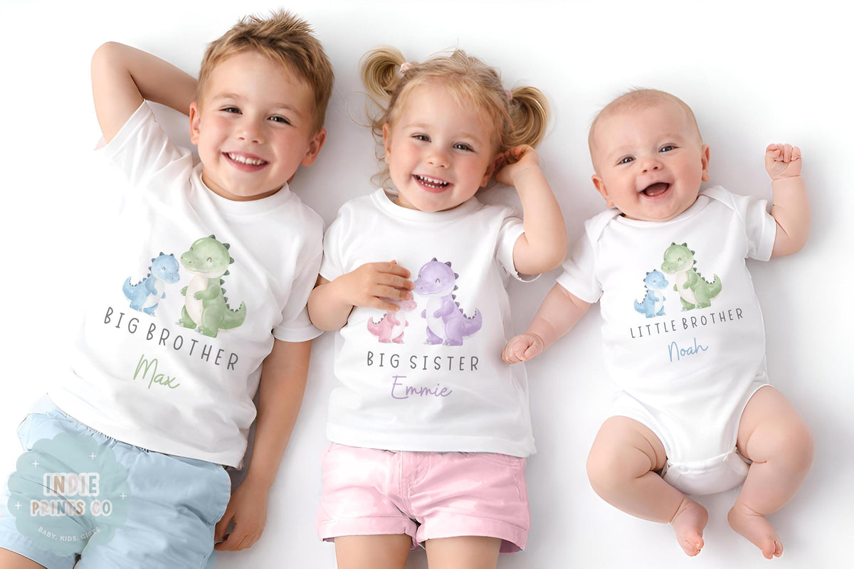 Personalised Big Brother and Little Sibling Outfit