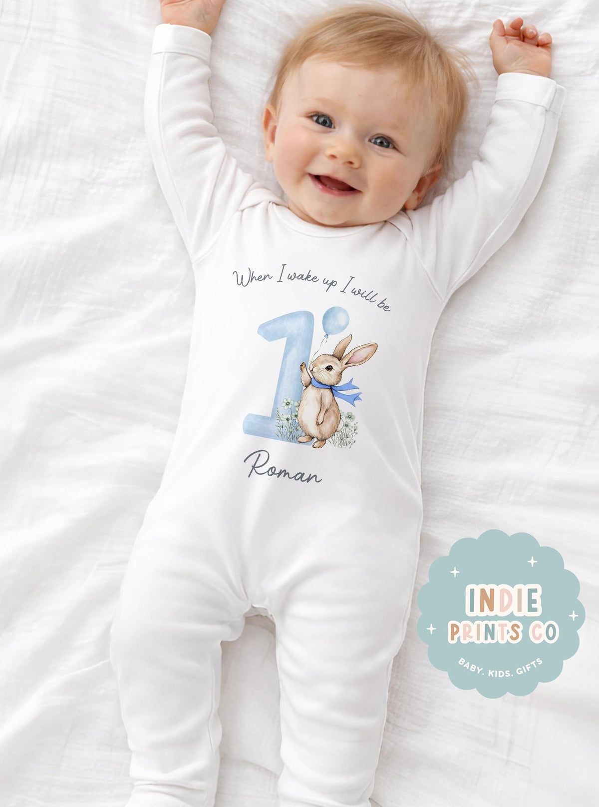 Personalised Bunny First Birthday Pyjamas