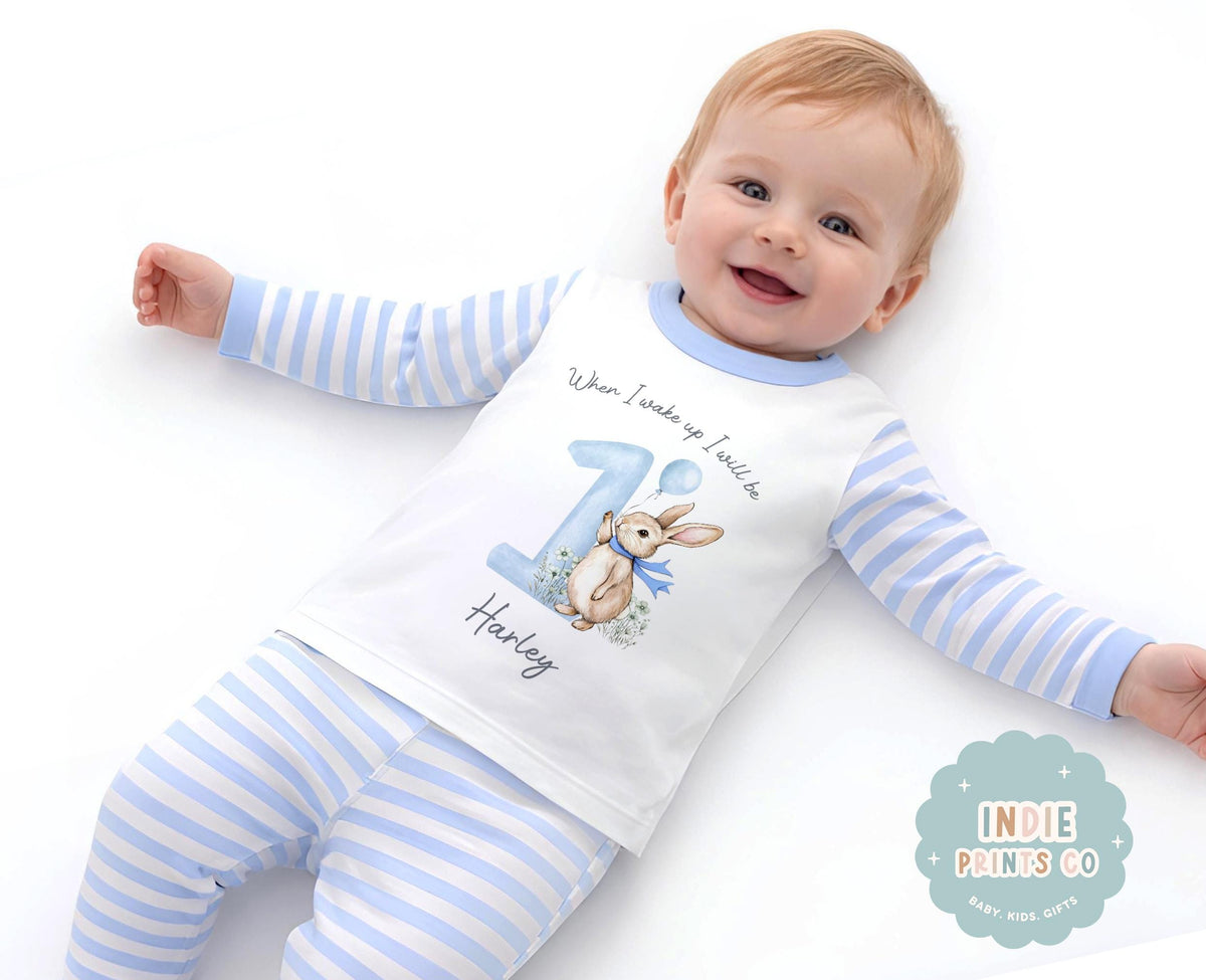 Personalised Bunny First Birthday Pyjamas
