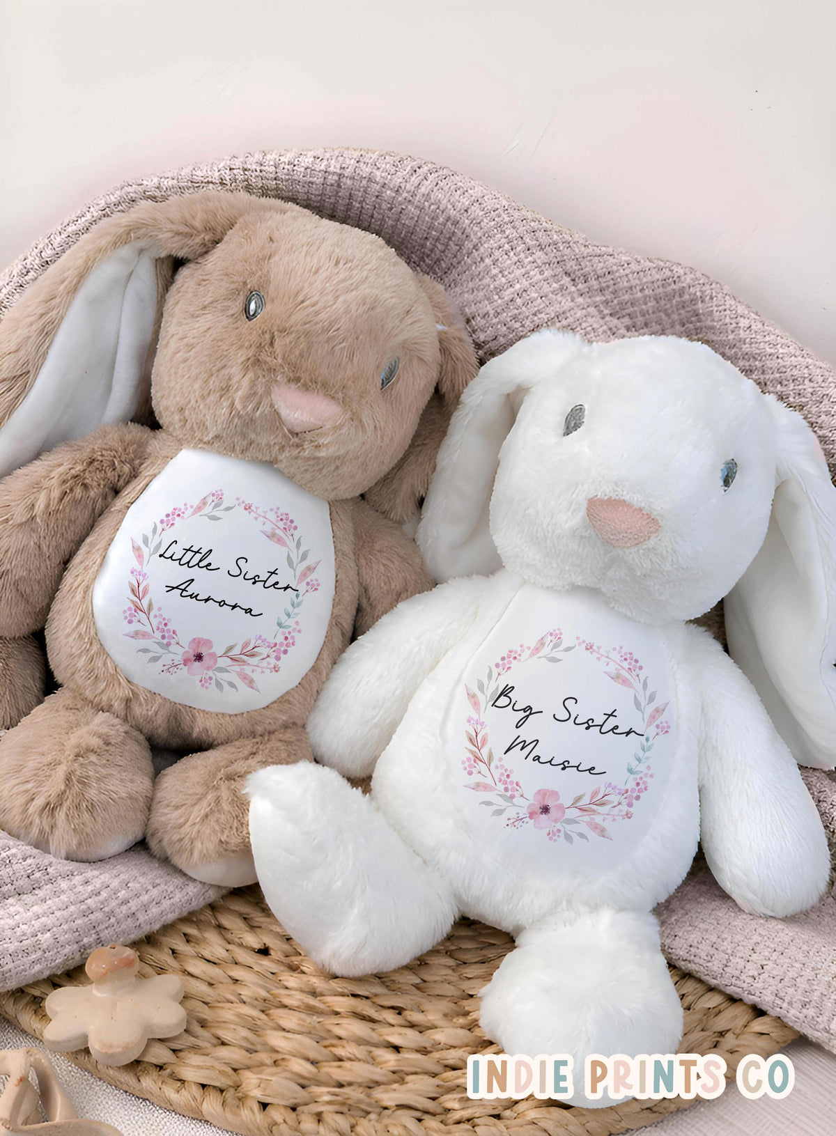 Personalised Big Sister & Little Sister Plush Toy