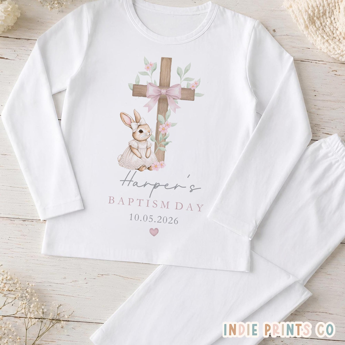 Personalised Girls’ Christening Babygrow and Outfit