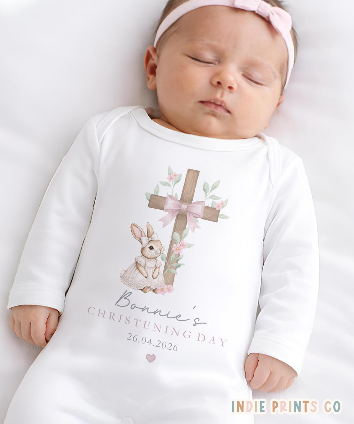 Personalised Girls’ Christening Babygrow and Outfit