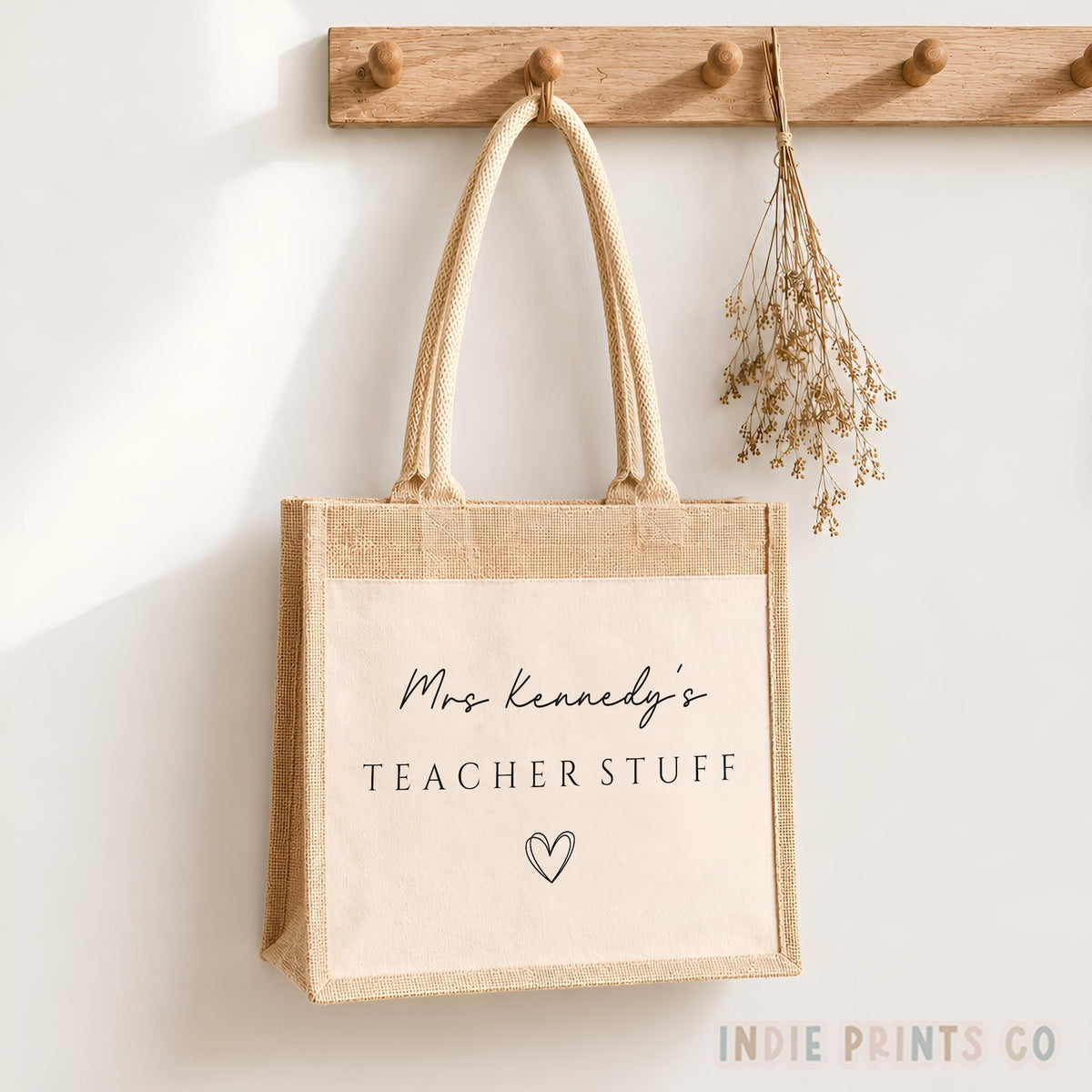 Personalised Teacher Tote Bag