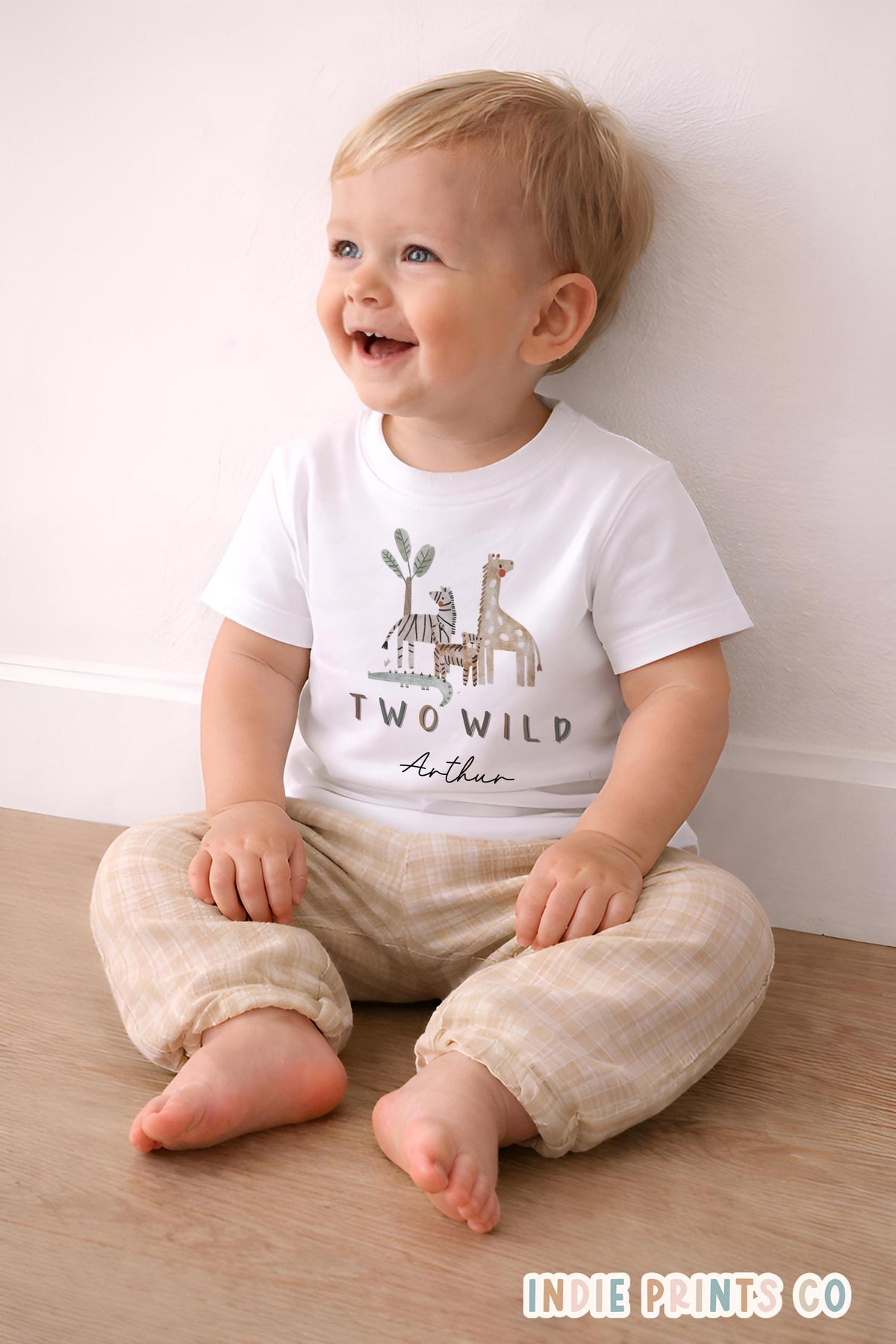 Personalised Two Wild Safari Second Birthday T-Shirt