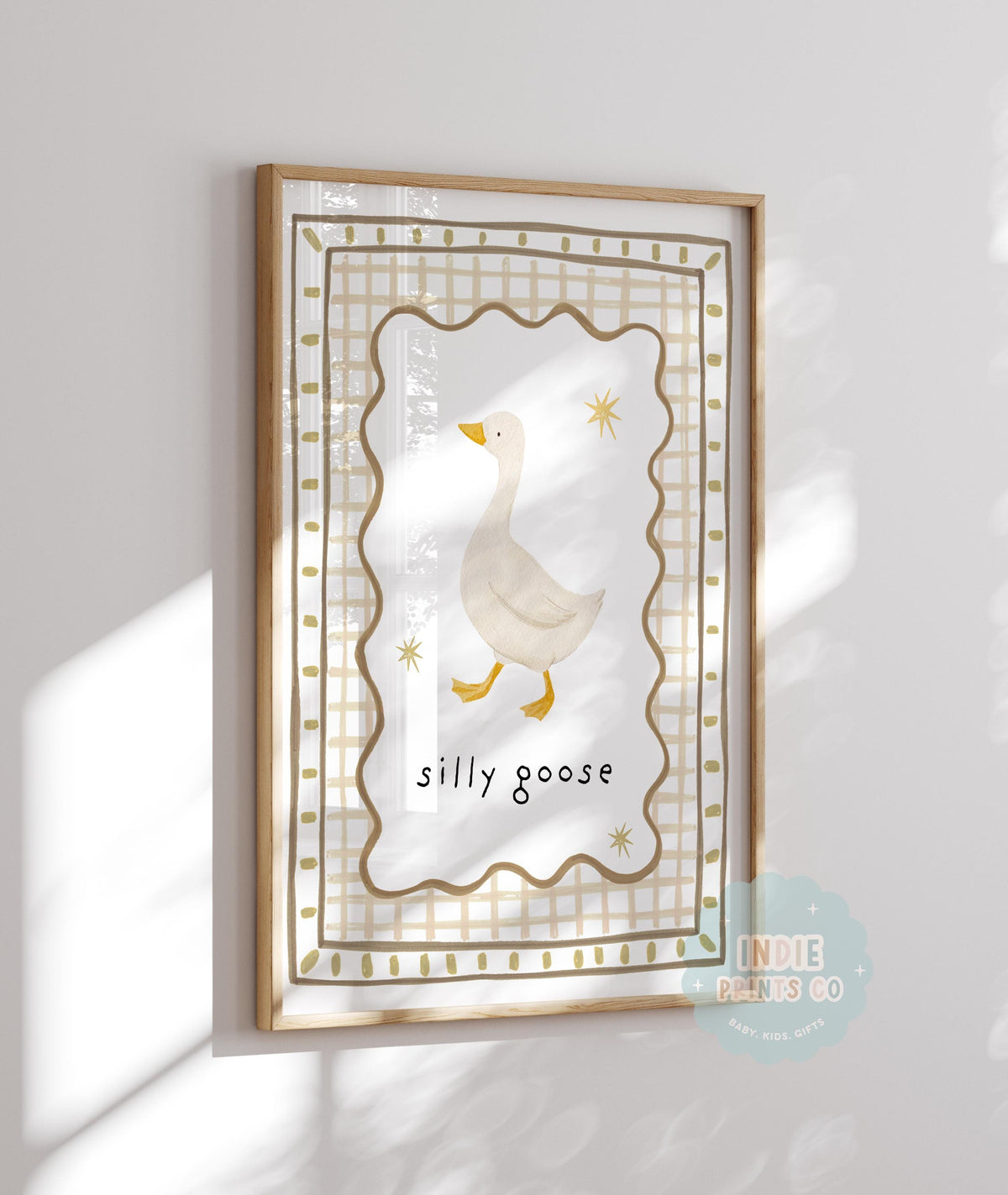 Silly Goose Nursery Print – Whimsical Kids’ Wall Art