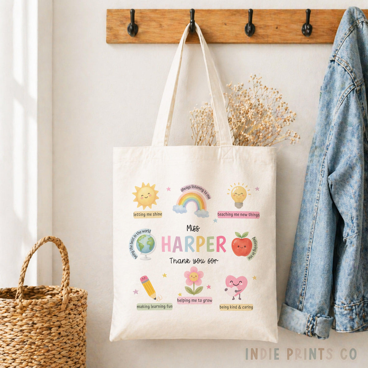 Personalised Teacher Tote Bag – Thank You Gift