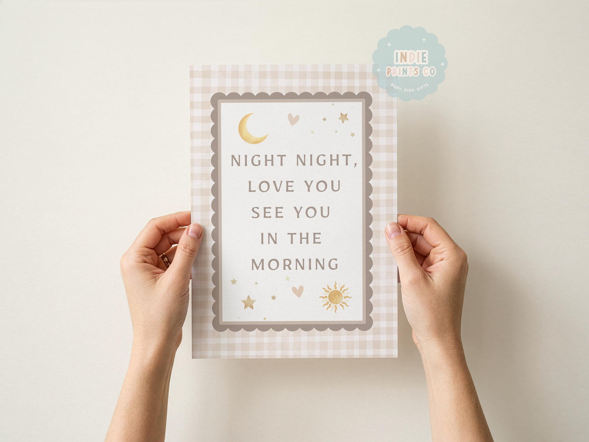 Night Night, See You in the Morning Nursery Print