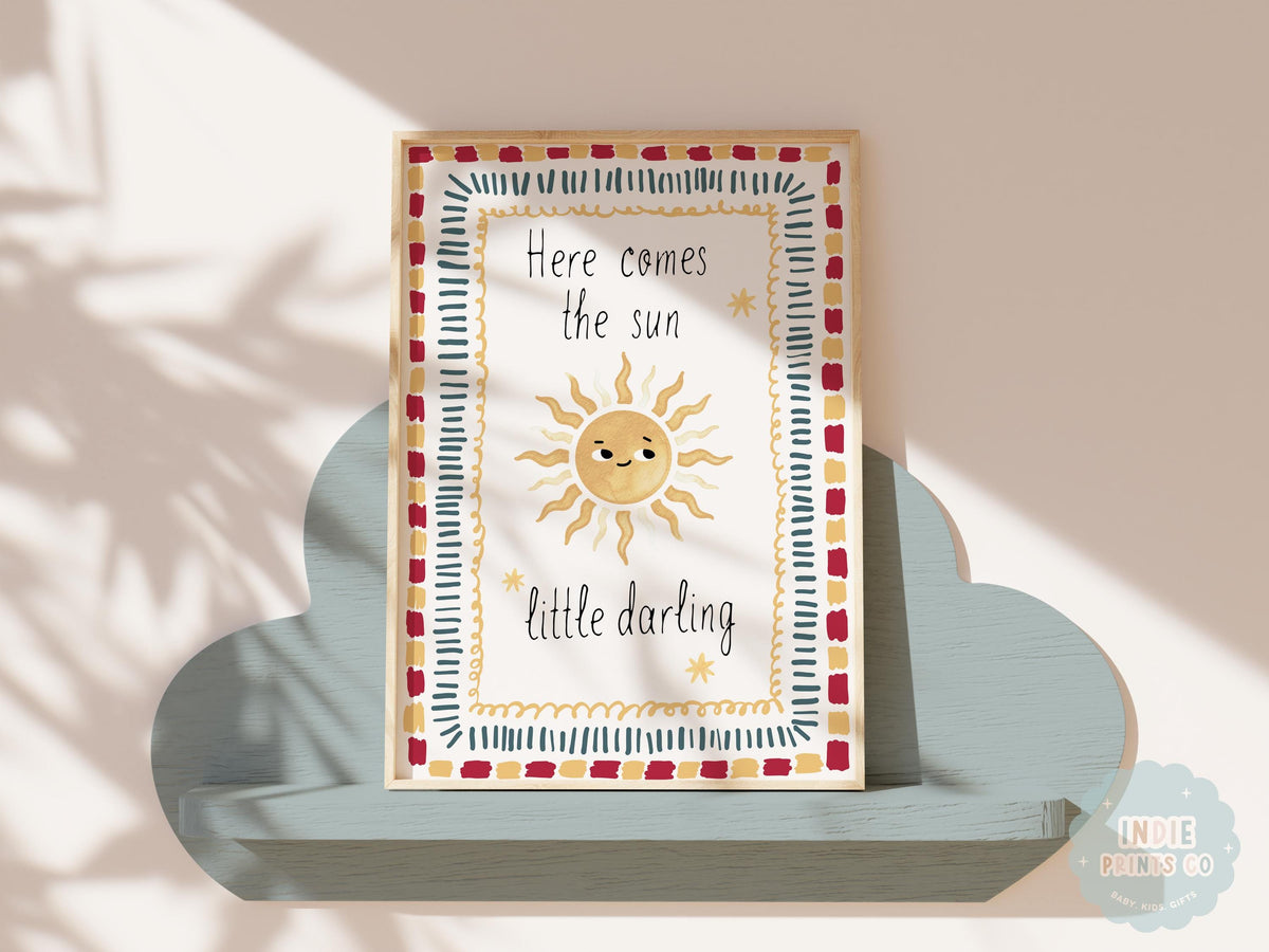 Here Comes the Sun Nursery Print