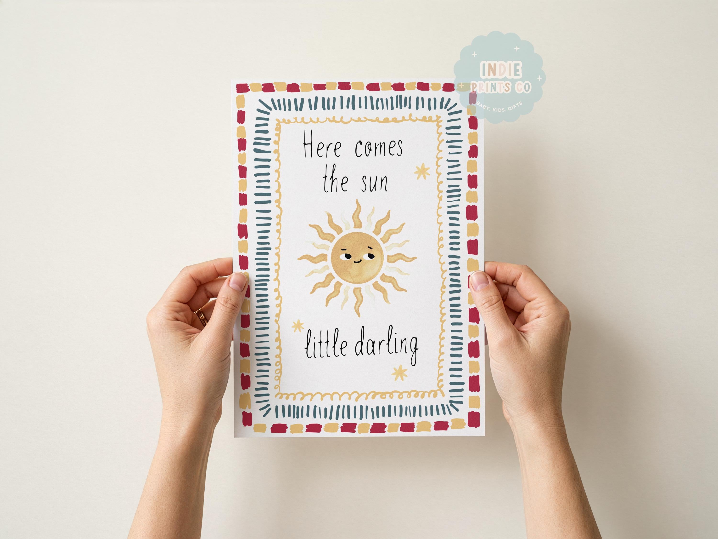 Here Comes the Sun Nursery Print
