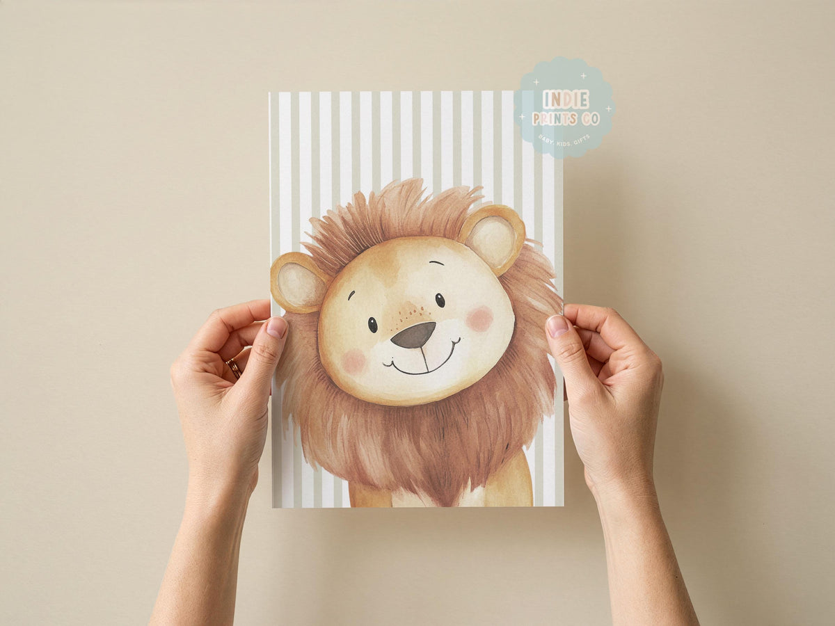 Safari Nursery Wall Art Prints – Choose Your Animals
