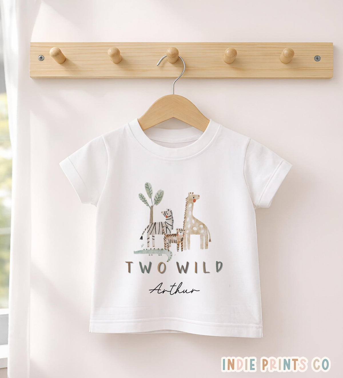 Personalised Two Wild Safari Second Birthday T-Shirt