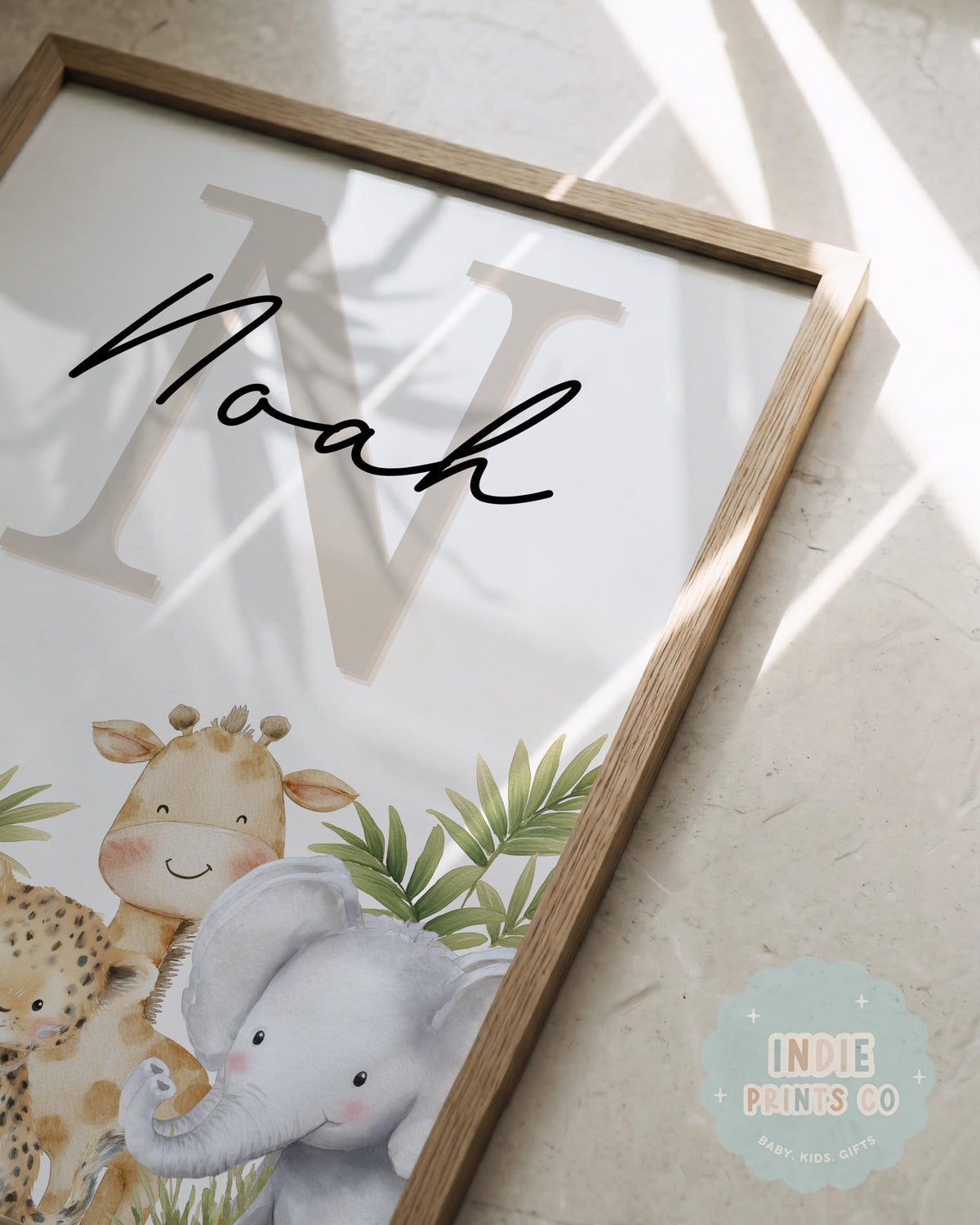 Personalised Safari Jungle Animal Nursery Print