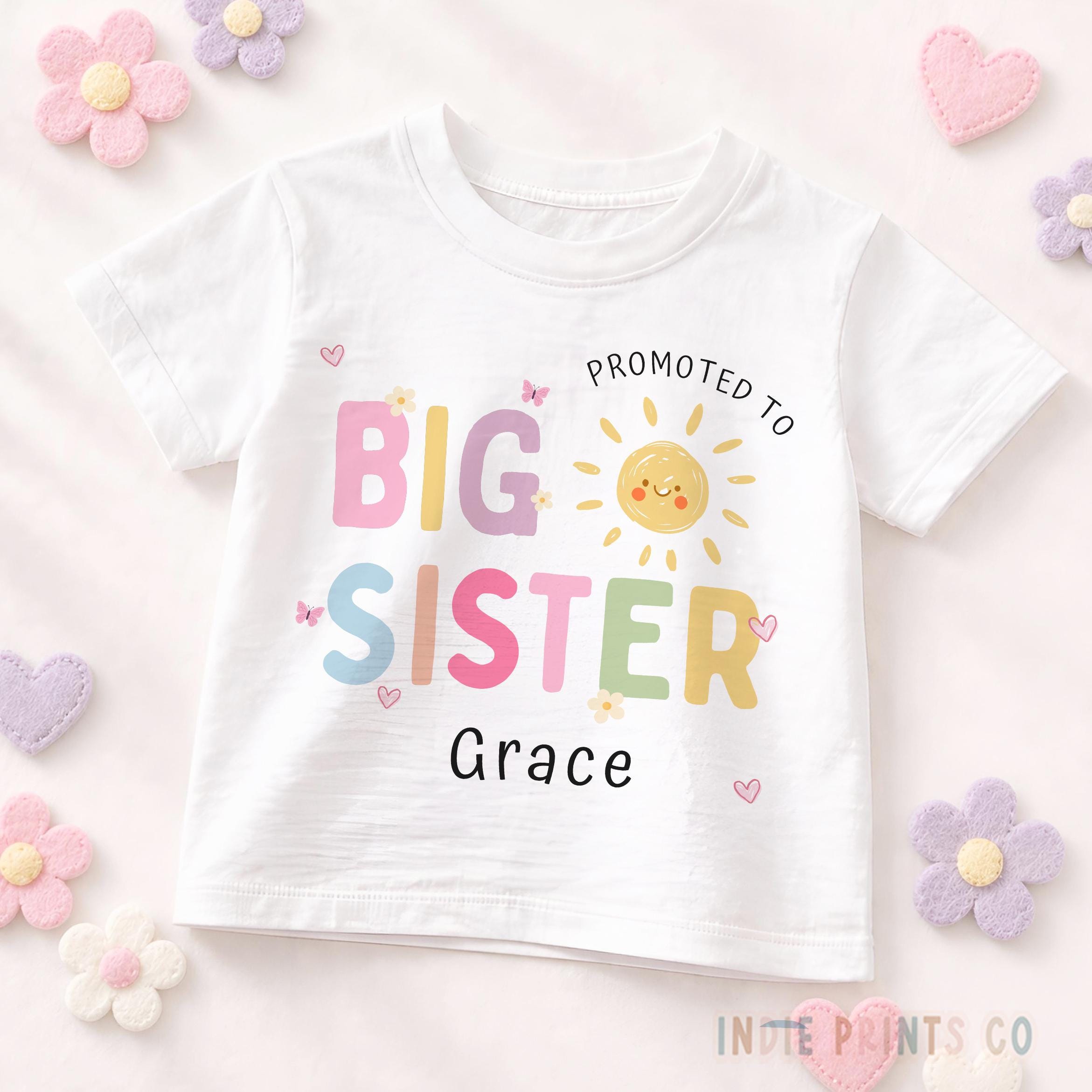 Personalised Promoted to Big Sister T-Shirt