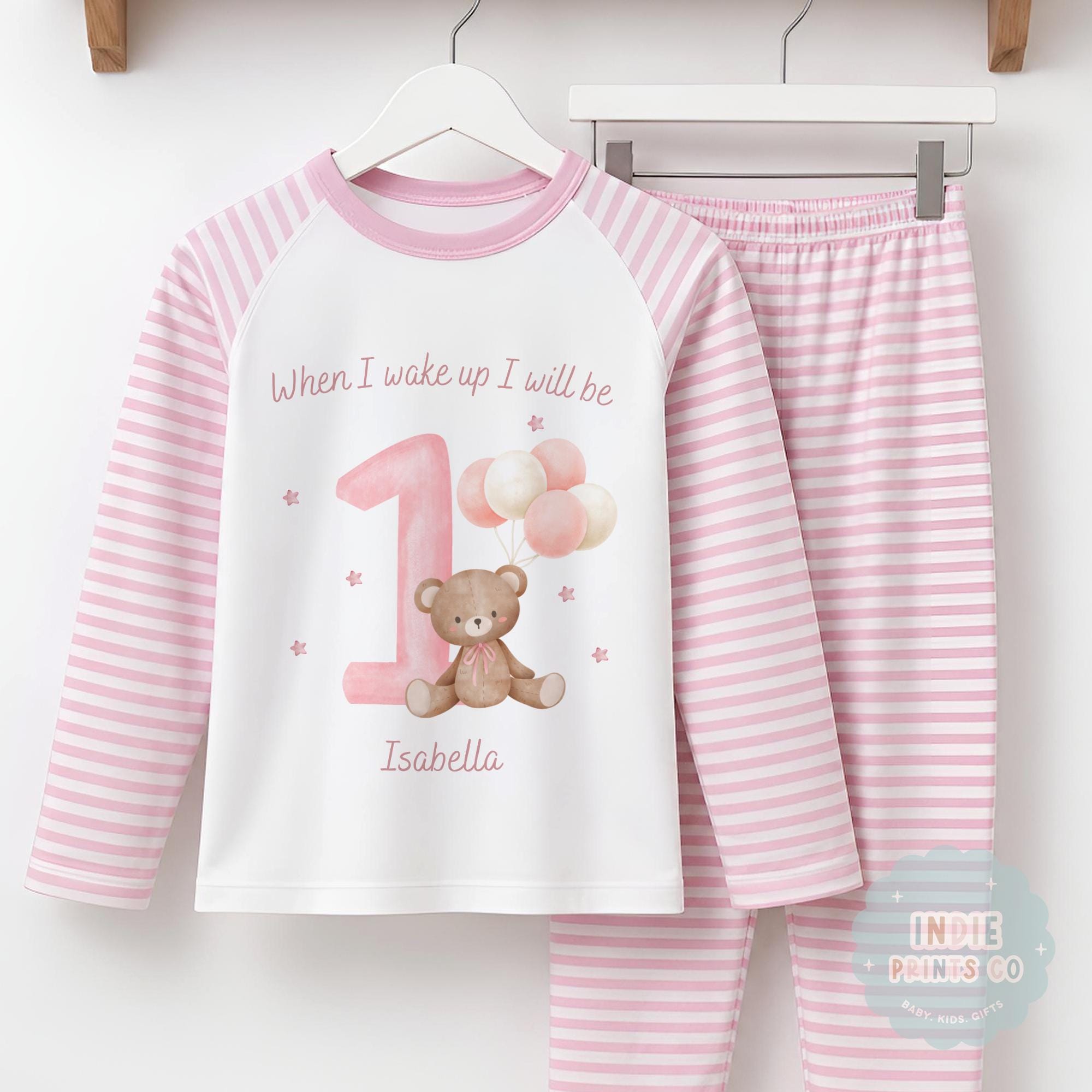 Personalised Girls’ First Birthday Teddy Bear Outfit