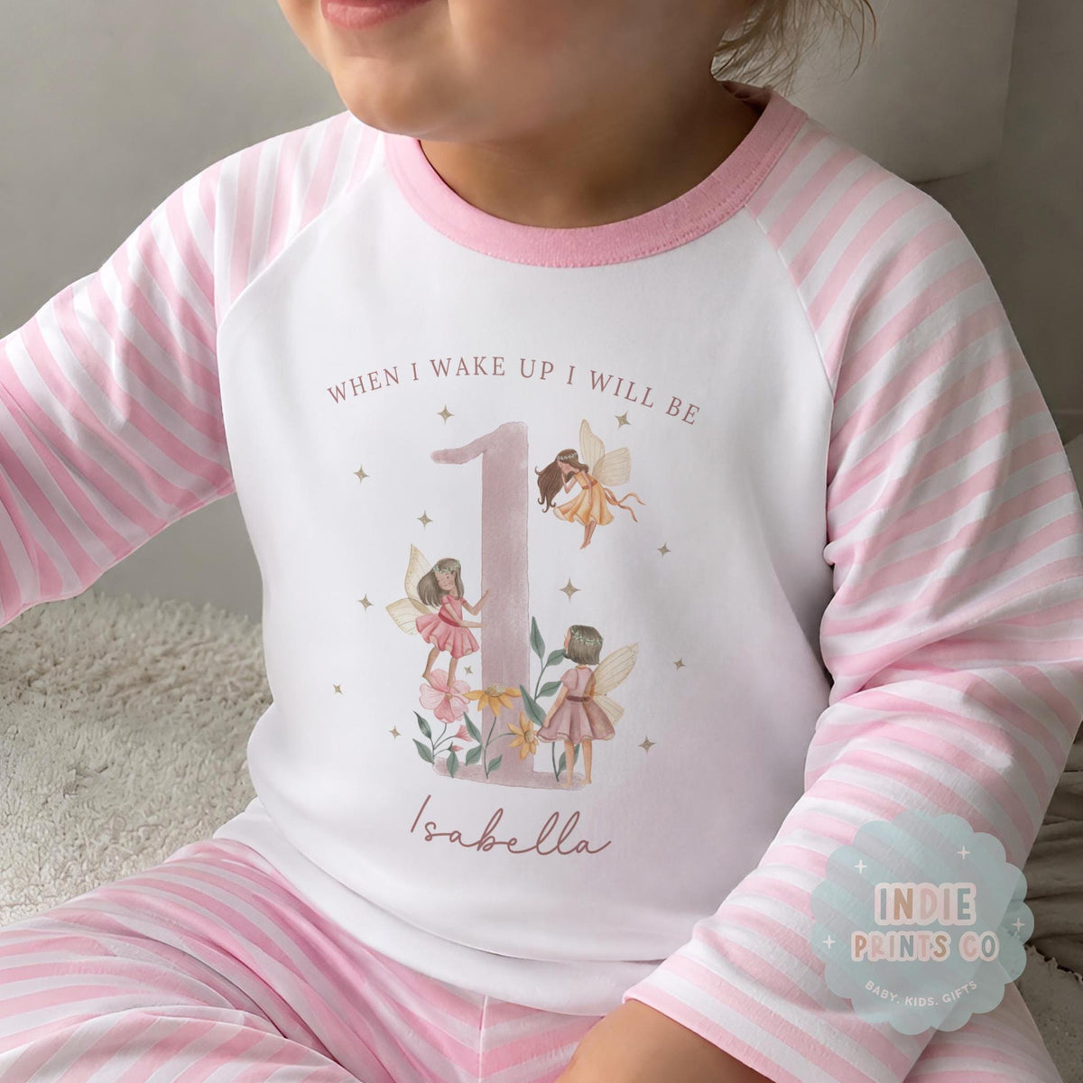 Personalised Fairy First Birthday Pyjamas