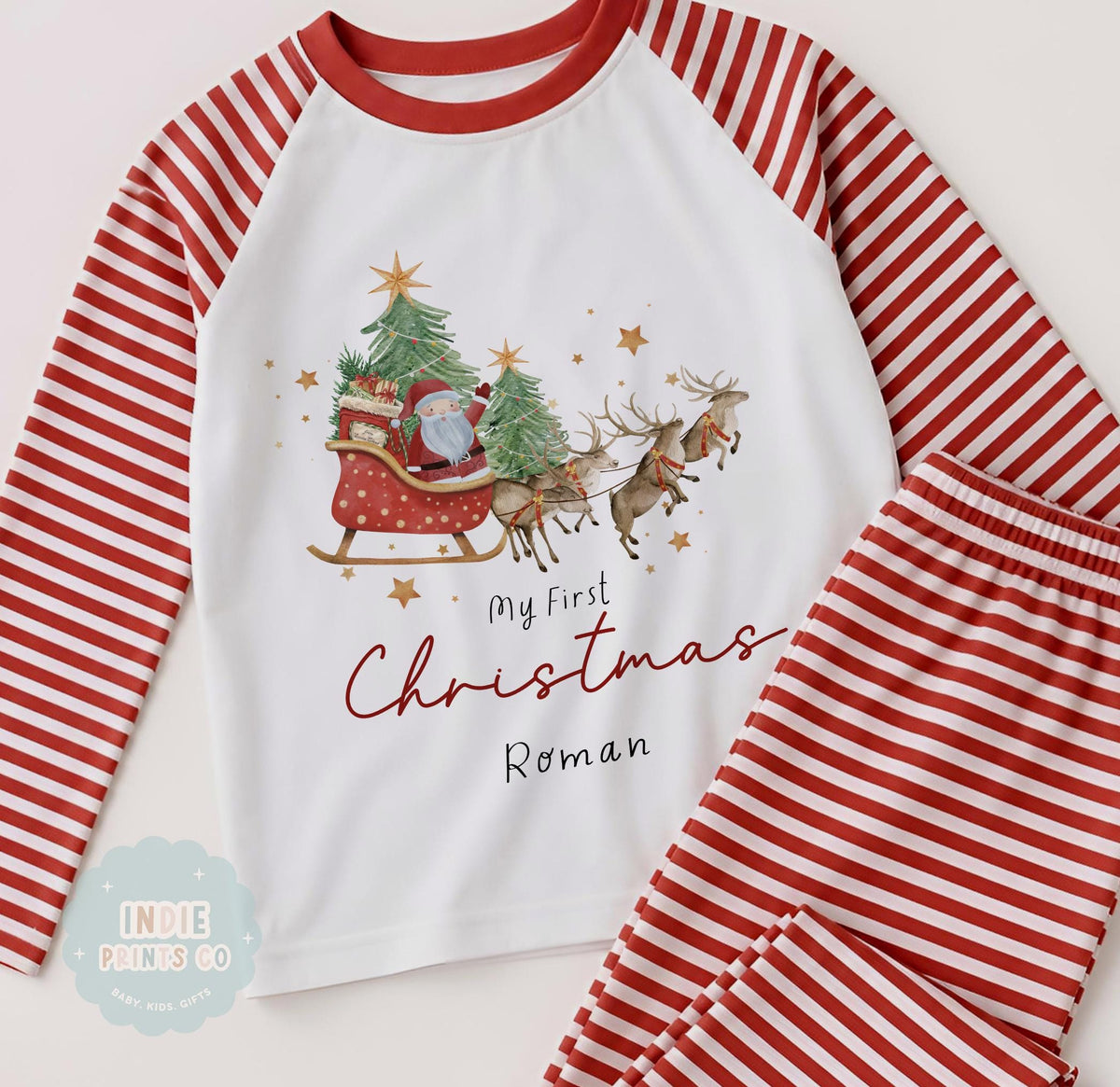 Personalised First Christmas Pyjamas & Babygrow 2026