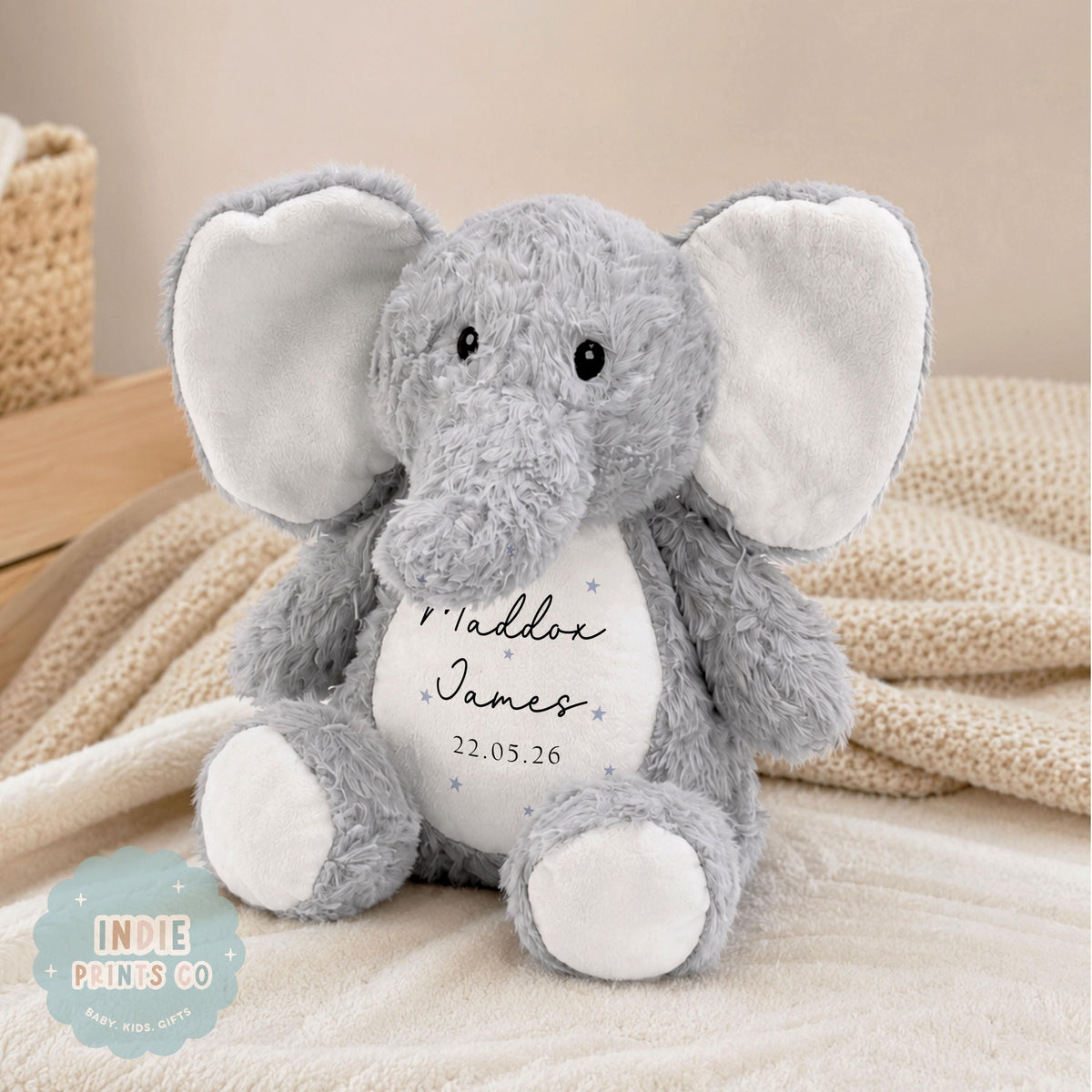 Personalised New Baby Name Soft Toy