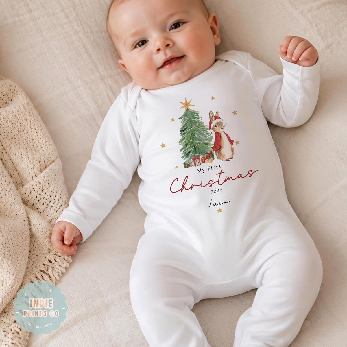 Personalised First Christmas Babygrow & Pyjamas 2026