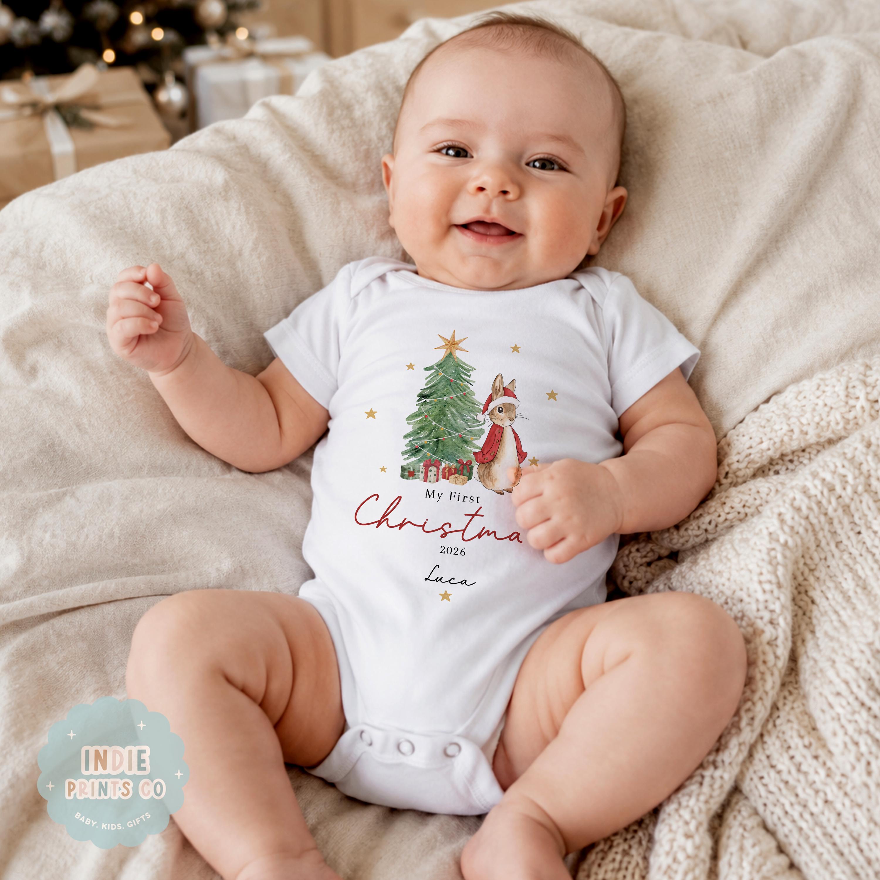 Personalised First Christmas Babygrow & Pyjamas 2026