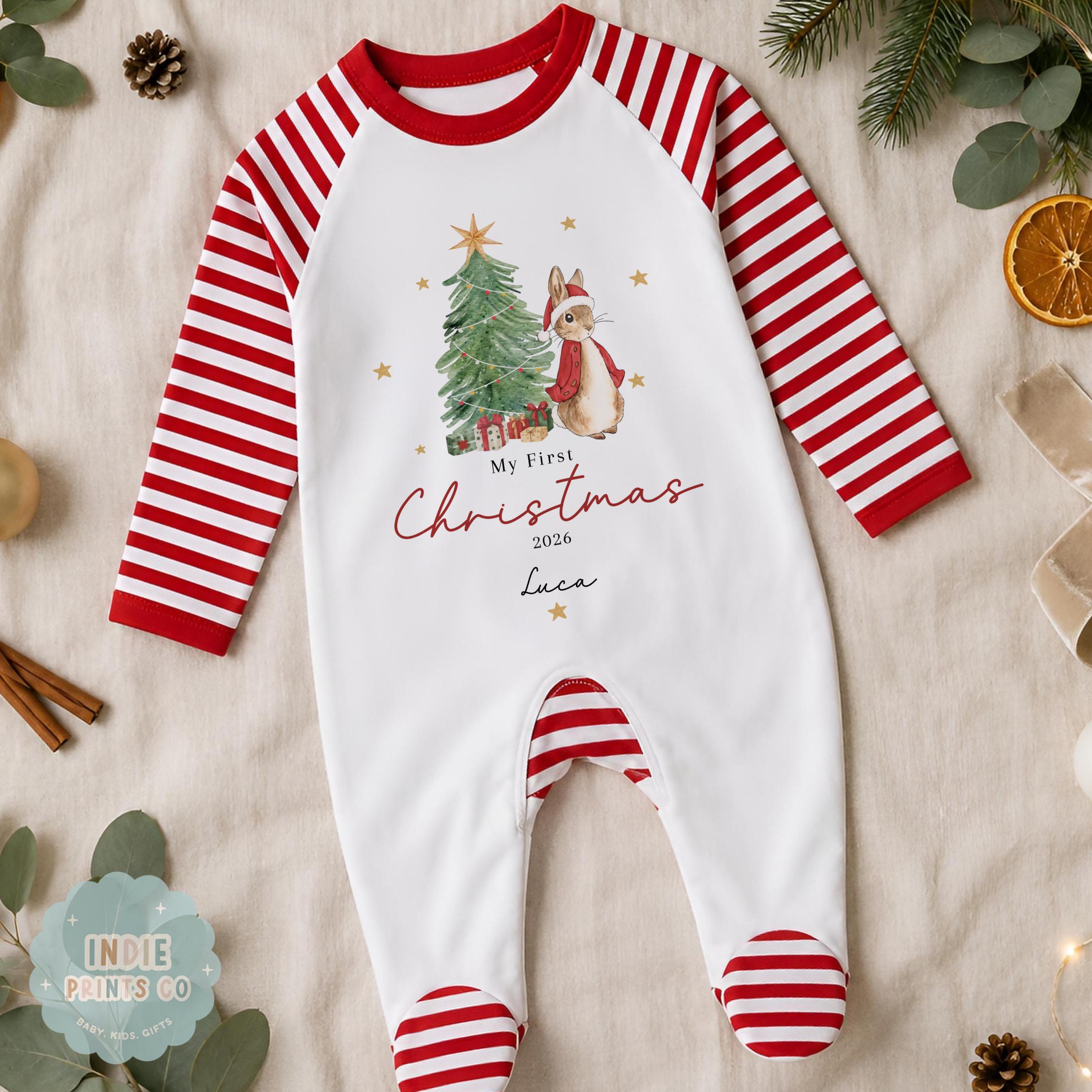 Personalised First Christmas Babygrow & Pyjamas 2026