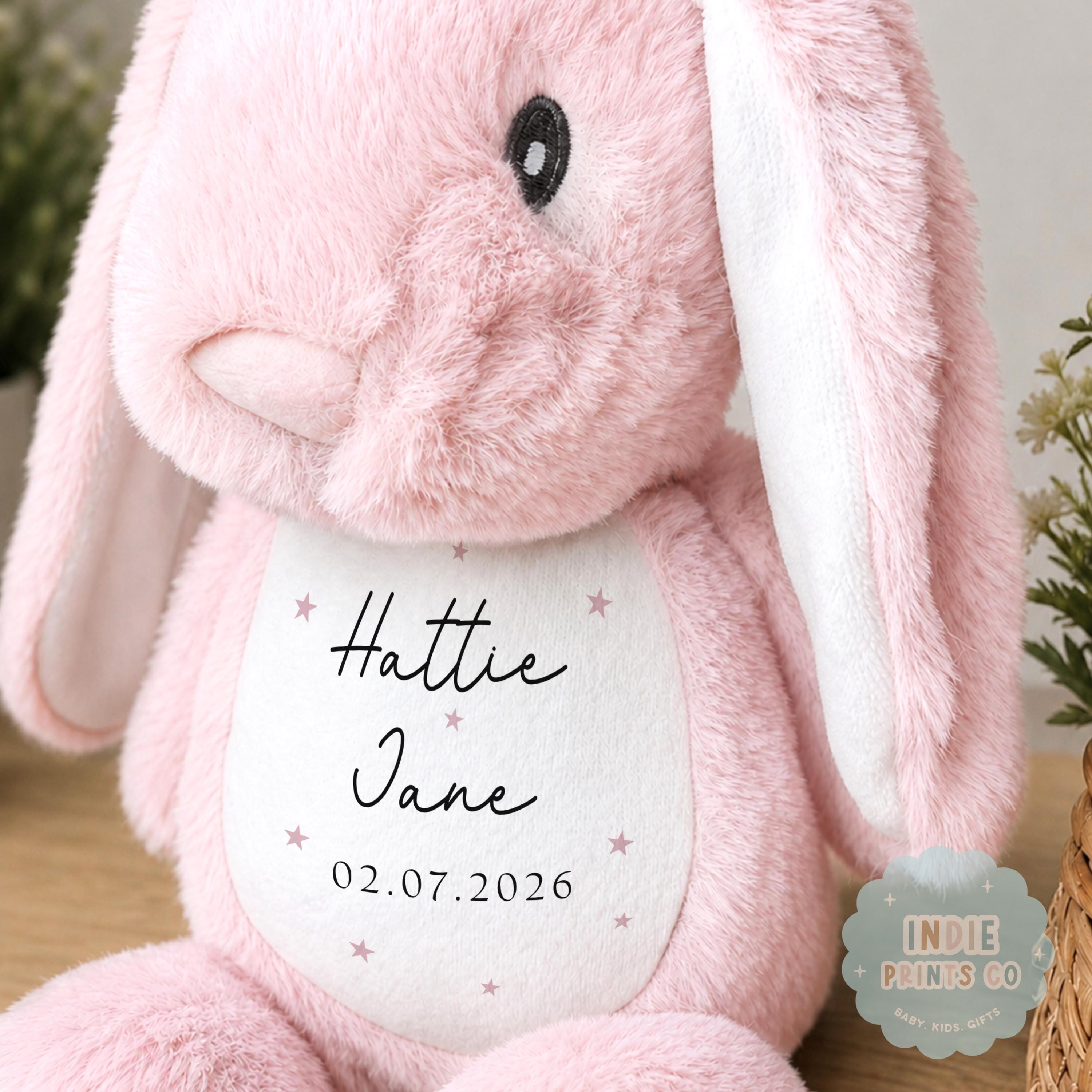 Personalised New Baby Name Soft Toy