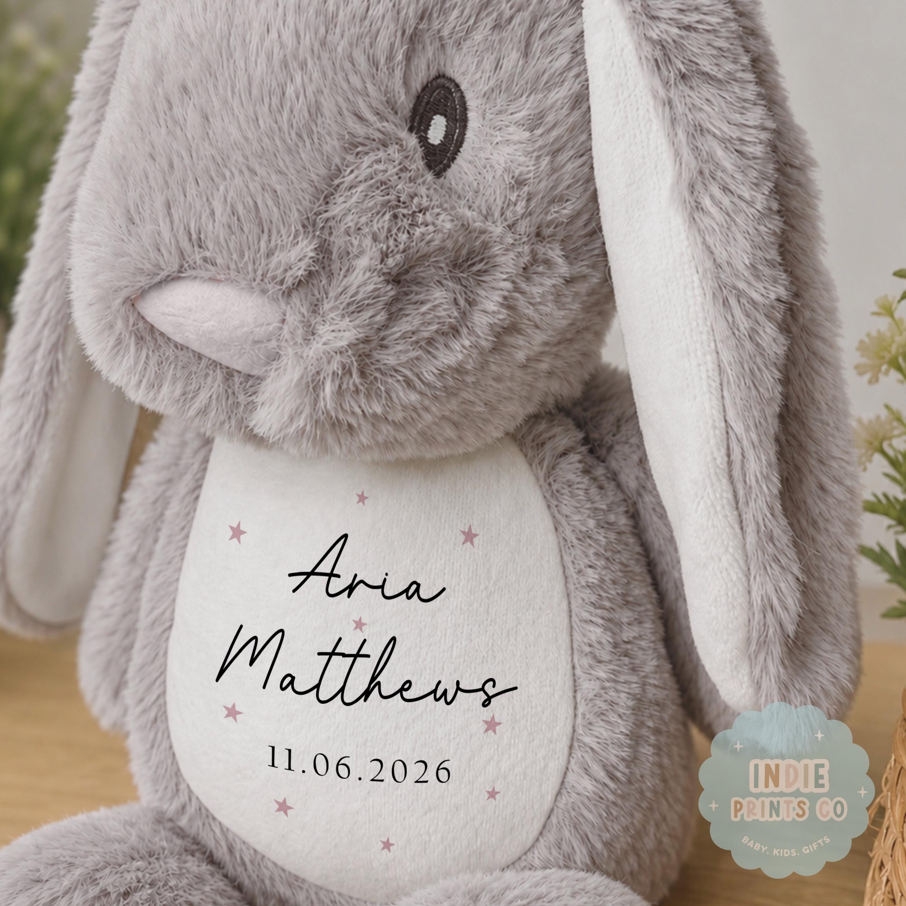 Personalised New Baby Name Soft Toy