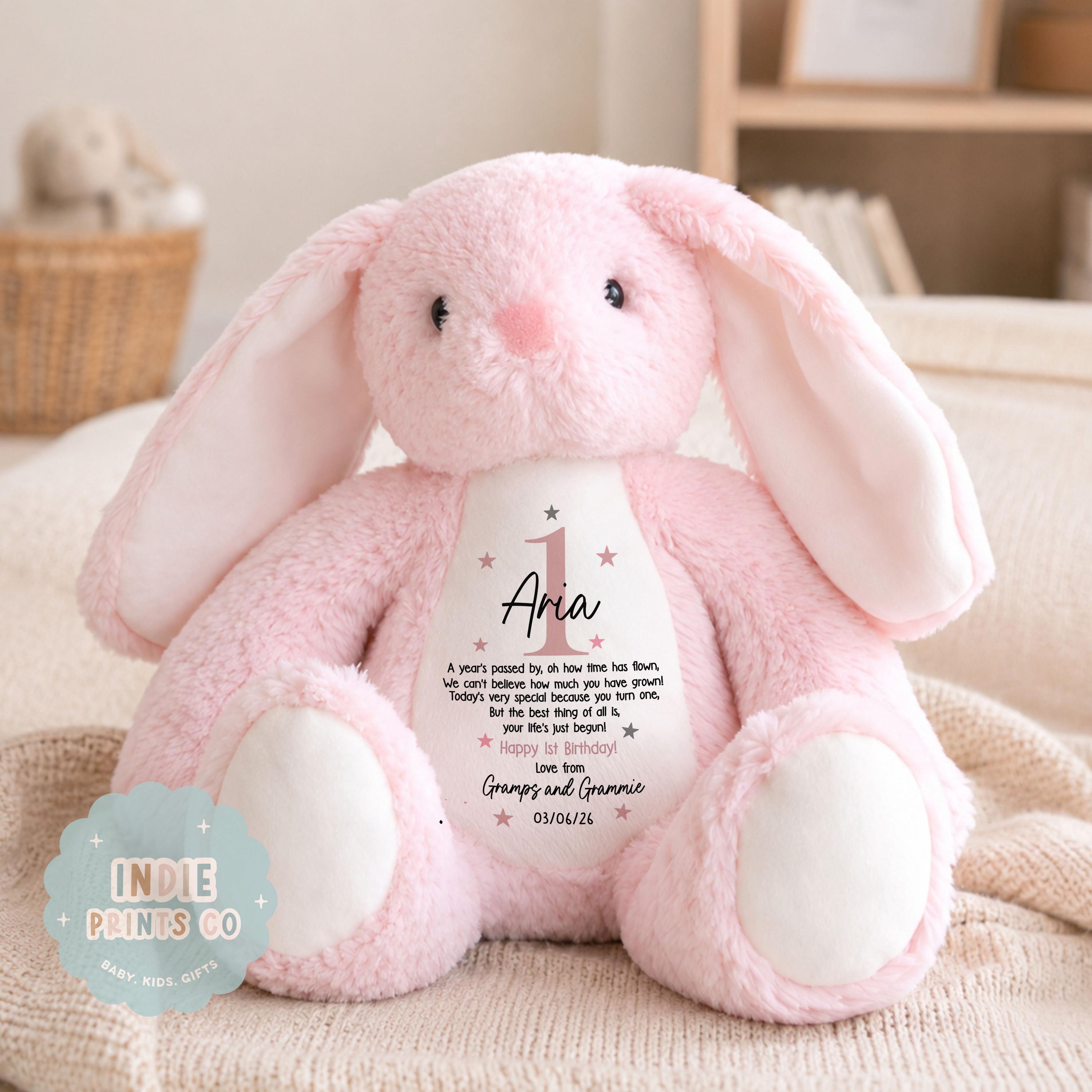 Personalised First Birthday Soft Toy Keepsake