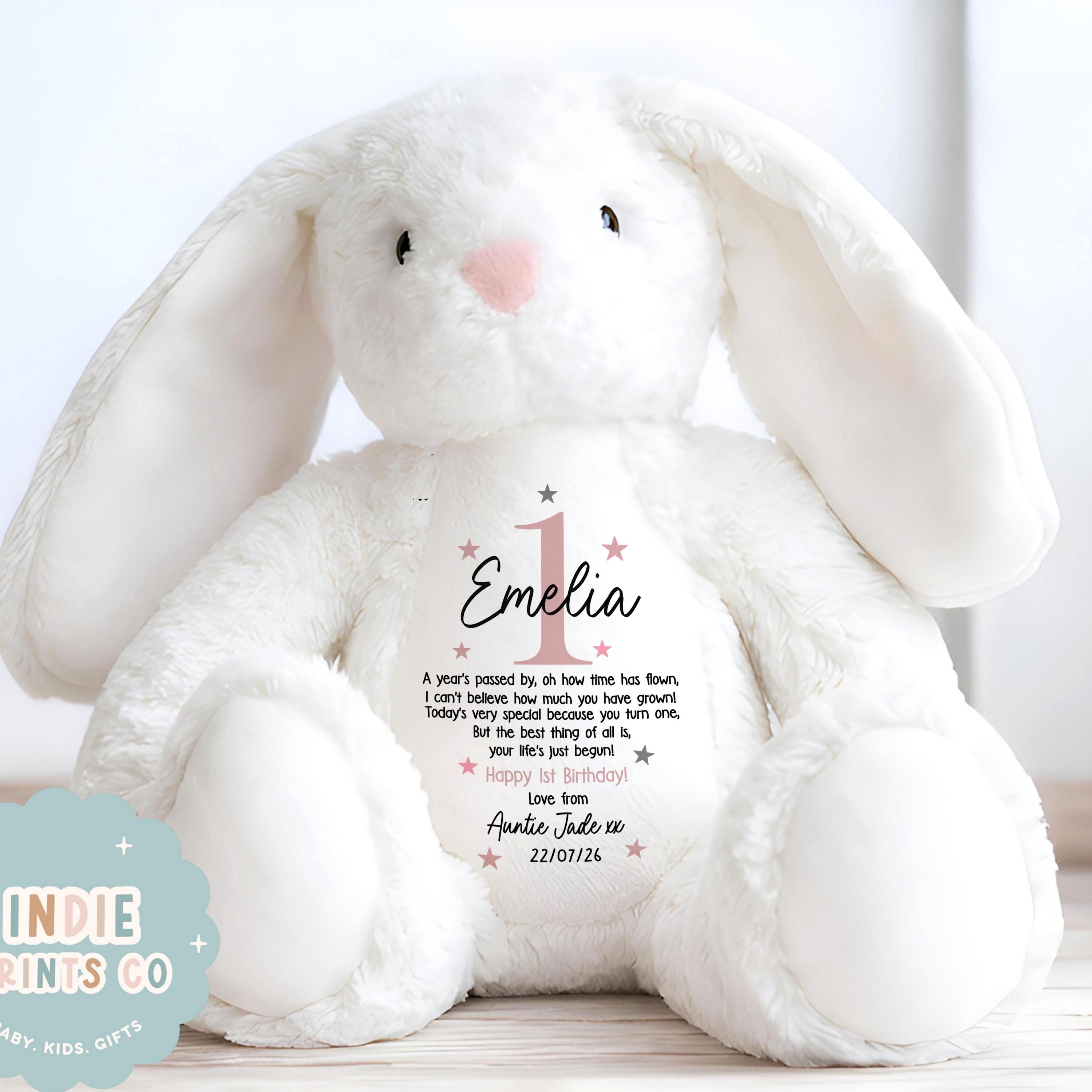 Personalised First Birthday Soft Toy Keepsake