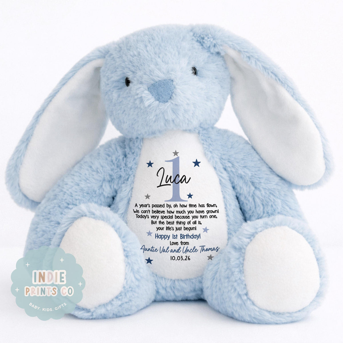 Personalised First Birthday Soft Toy Keepsake