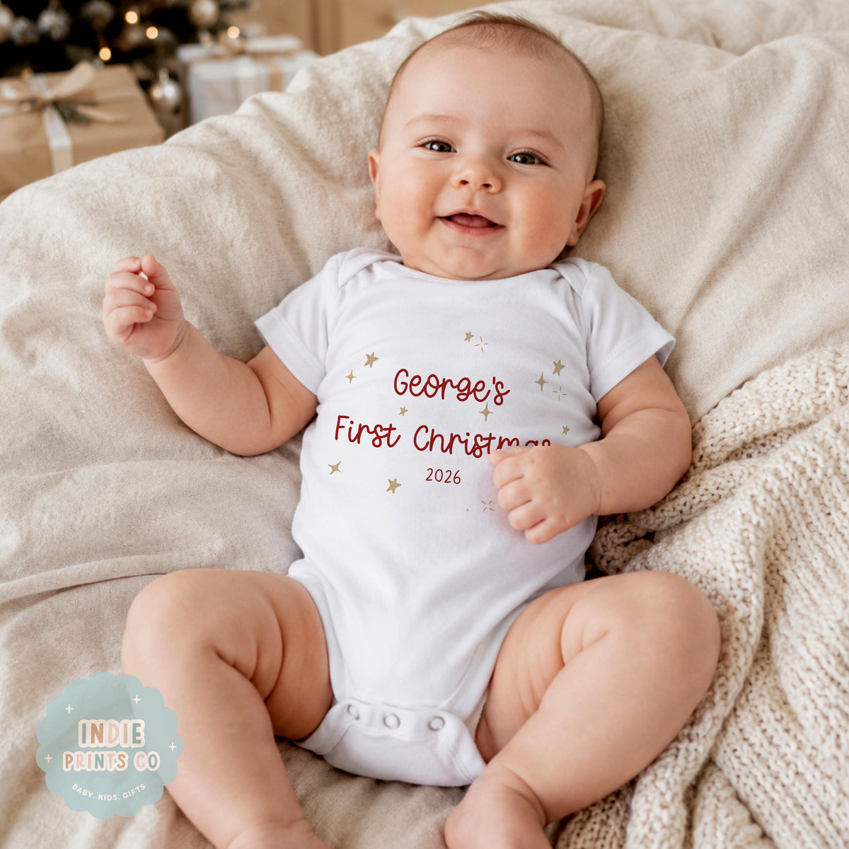 Personalised Baby First Christmas Outfit 2026