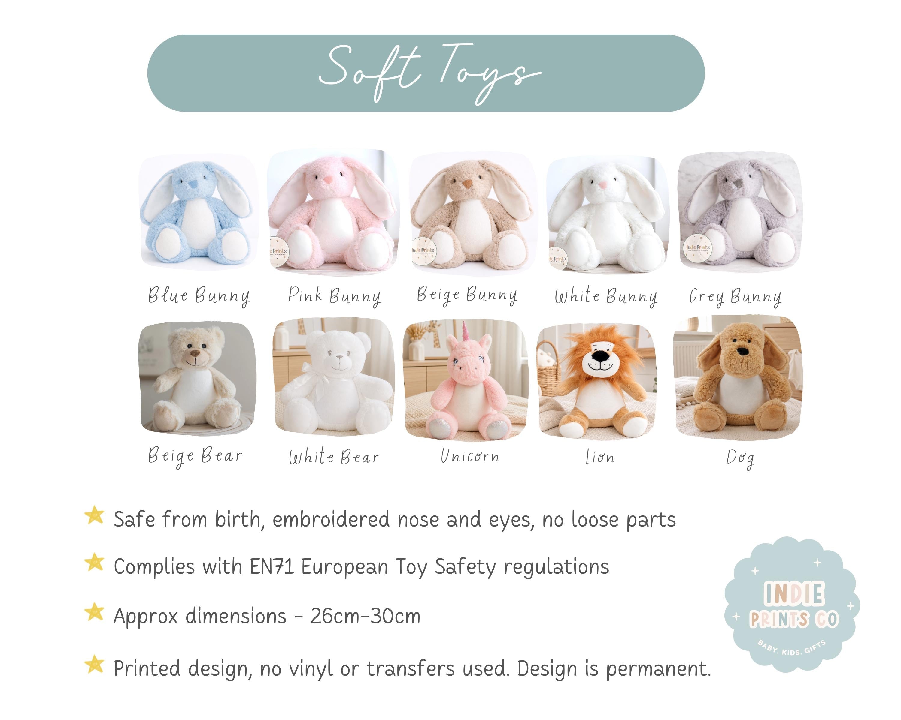 Personalised First Birthday Soft Toy Keepsake