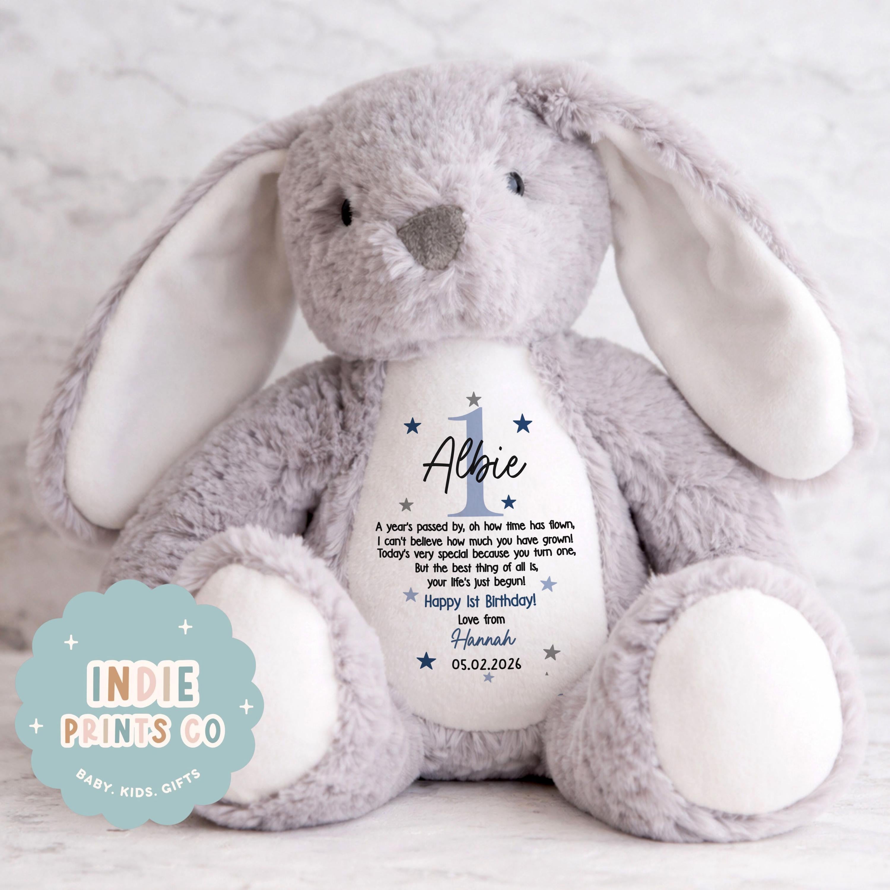 Personalised First Birthday Soft Toy Keepsake