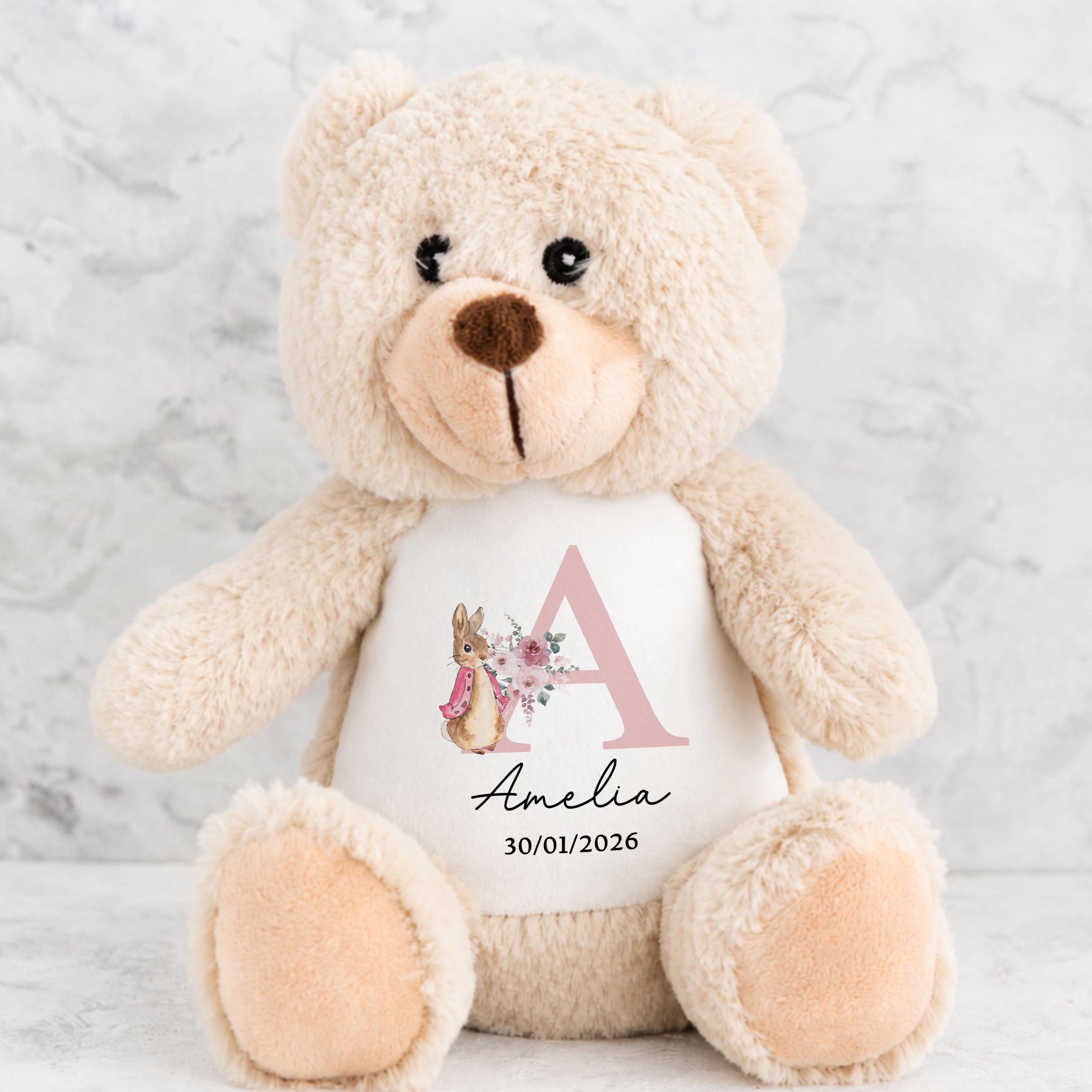 Personalised Baby Birth Details Soft Toy