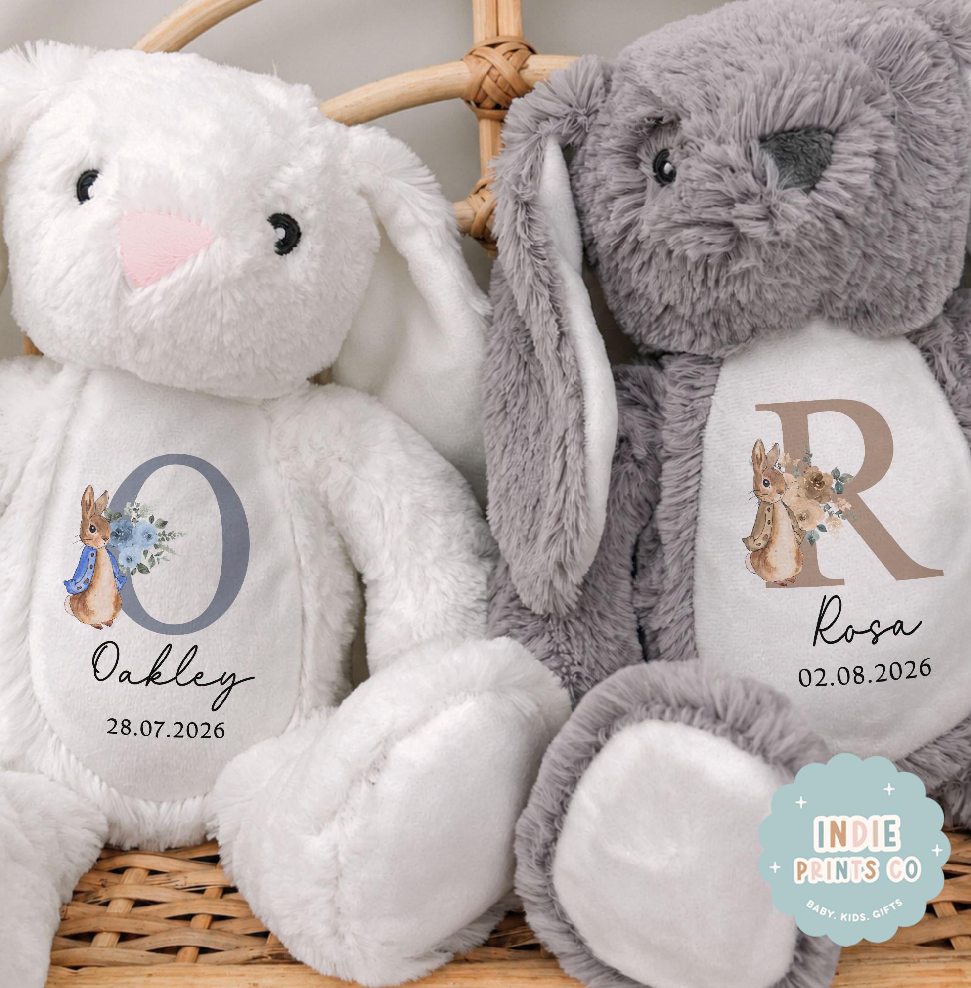 Personalised New Baby Name & Date Soft Toy